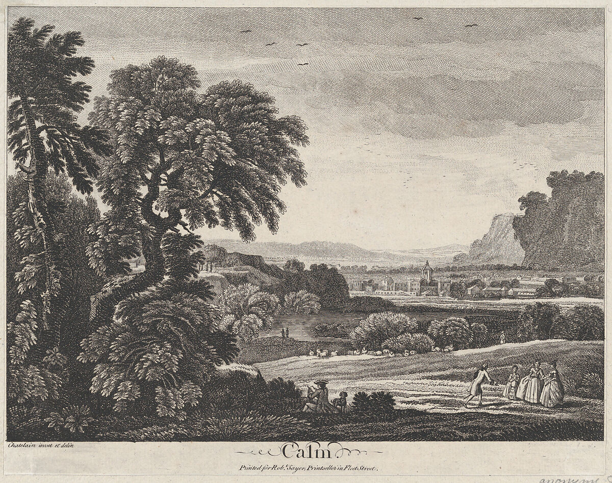 Calm, Jean-Baptiste-Claude Chatelain (British, London (?) ca. 1710–1758 London), Etching 