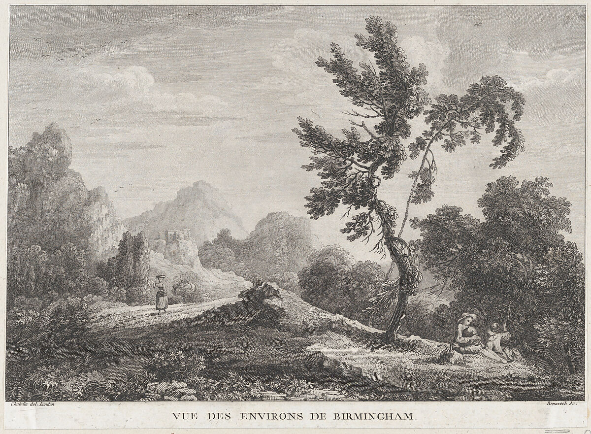 View of Birmingham, Peter Paul Benazech (British, ca. 1730–1783), Etching 