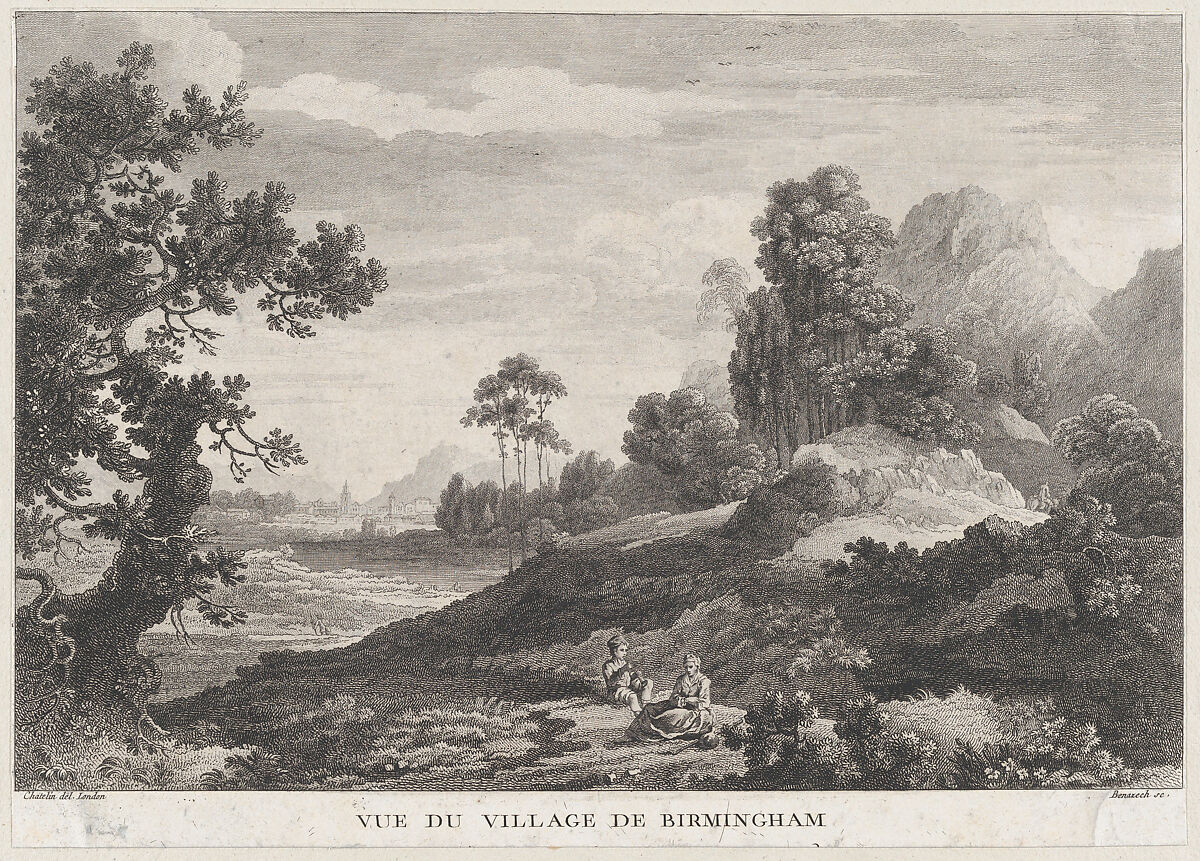 View of the Village of Birmingham, Peter Paul Benazech (British, ca. 1730–1783), Etching 