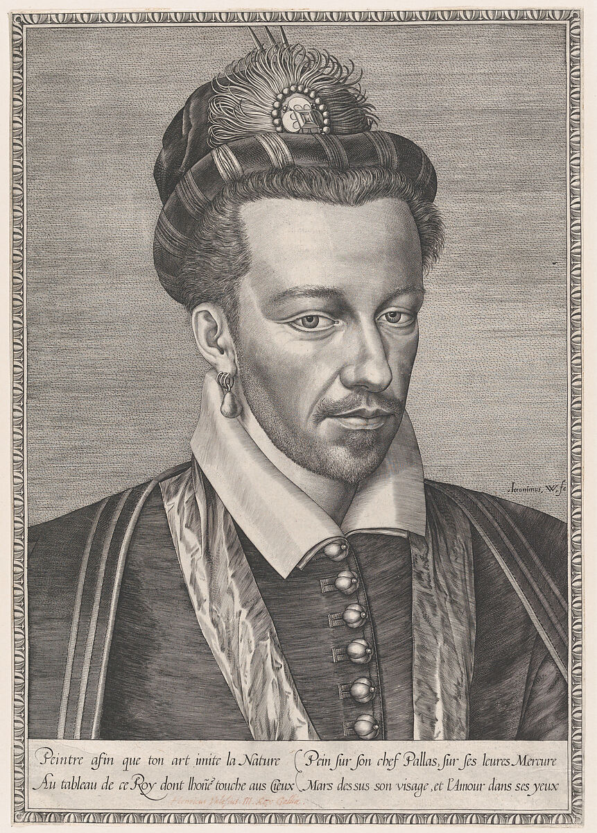 Henri III, King of France, Hieronymus (Jerome) Wierix (Netherlandish, ca. 1553–1619 Antwerp), Engraving 