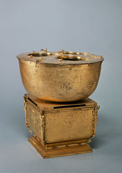 Alchemical Destilling Stove of Moritz, Landgrave of Hesse-Kassel, Christoph Müller, Copper-bronze (gilded), German 