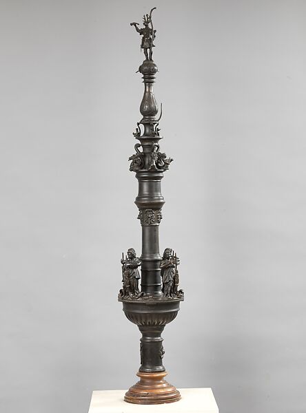 Fountain, Bronze (engraved, chiseled), iron, copper, natural and dark artificial
patination, Austrian, possibly Innsbruck 