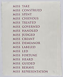 Miss 2017, Victory Garden Collective (American, established 2016), Boxed portfolio of 11 embroidered sashes and letterpress poster; sashes: machine embroidery on satin and grosgrain ribbon
