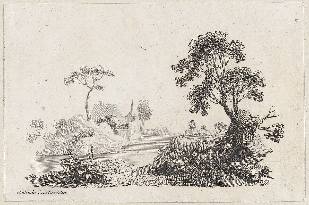 Landscape, Jean-Baptiste-Claude Chatelain (British, London (?) ca. 1710–1758 London), Etching 