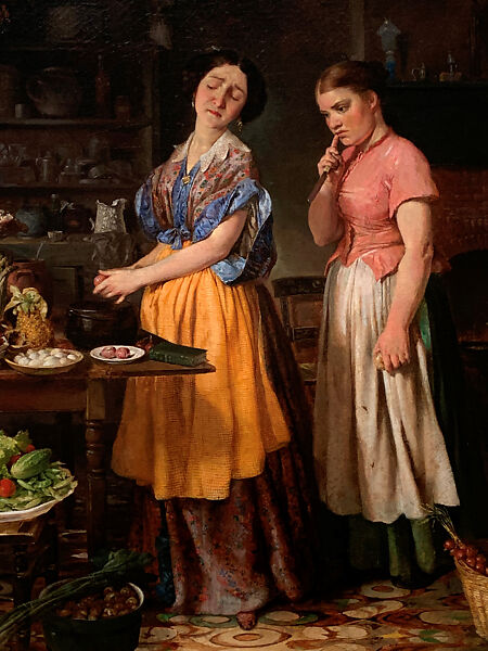 Young Wife: First Stew, Lilly Martin Spencer (1822–1902), Oil on canvas, American