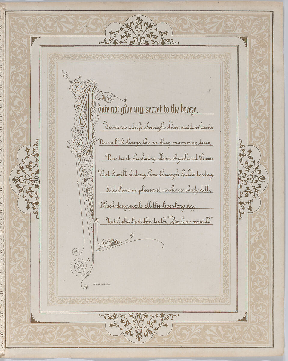 Valentine, Kate Greenaway (British, London 1846–1901 London), White card stock with gilding; chromolithography, gold lithography, openwork lace paper