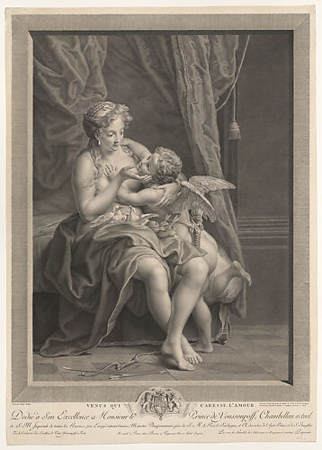 Venus caressing Cupid