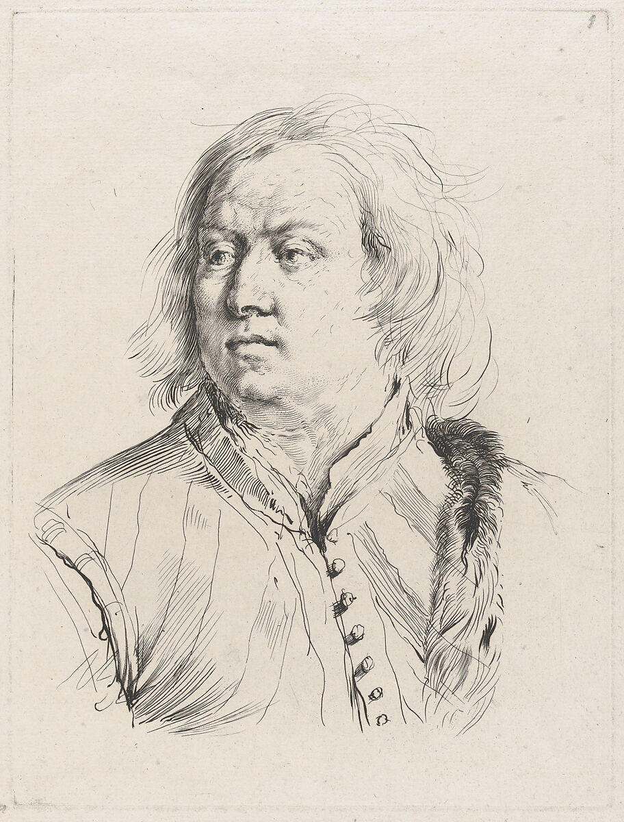 Portrait of an unknown man, Adam von Bartsch (Austrian, Vienna 1757–1821 Vienna), Etching; first state of three 