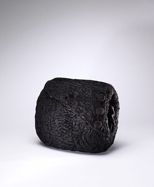 Accessory set, House of Lanvin (French, founded 1889), astrakhan fur, silk, feathers, French
