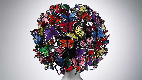 Hat, Philip Treacy (Irish, born 1966), straw, feathers, British