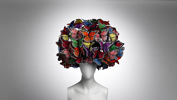 Hat, Philip Treacy (Irish, born 1966), straw, feathers, British