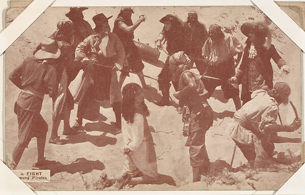 A Fight Among Pirates from Exhibit Cards Pirates and Historical Scenes series (W404), Commercial color photolithograph 