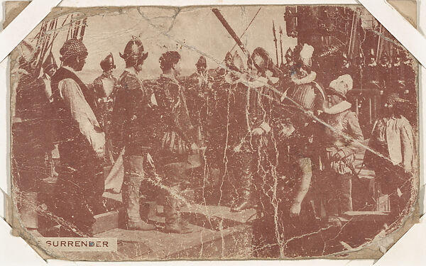 Surrender from Exhibit Cards Pirates and Historical Scenes series (W404), Commercial color photolithograph 