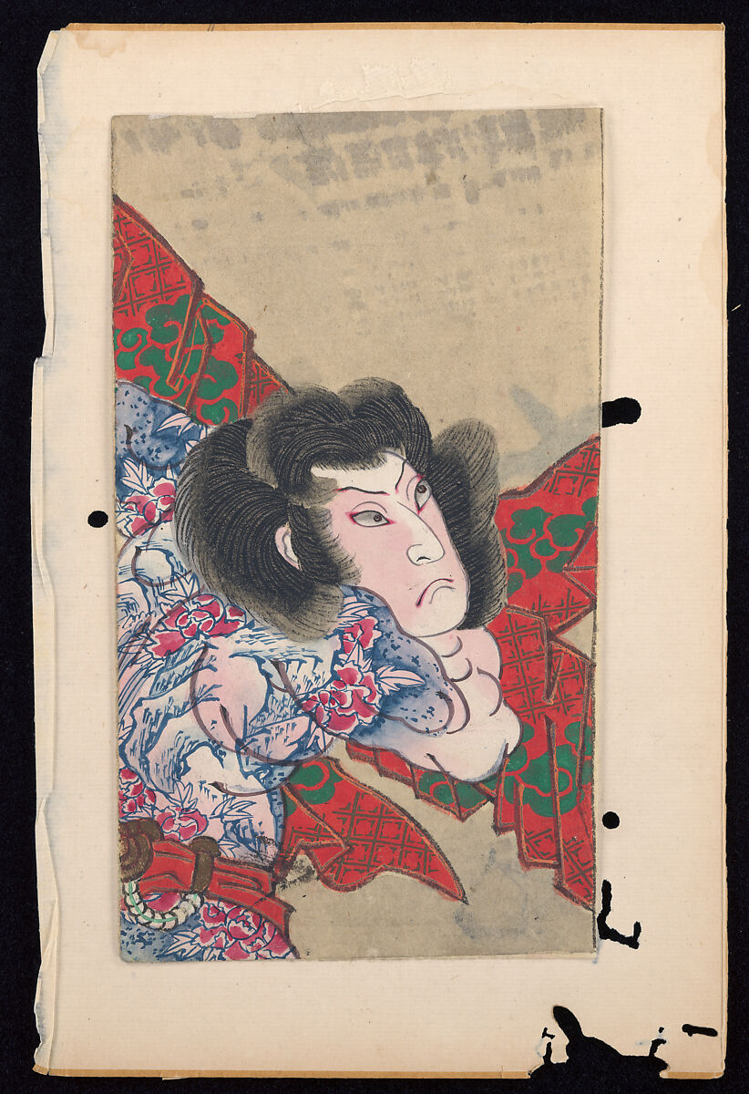 Album of Twenty Half-Length Portraits of Actors in Roles, Attributed to Shunbaisai Hokuei 春梅斎北英 (Japanese, active 1829–1837, died 1837), Folding album; ink and color on paper, Japan