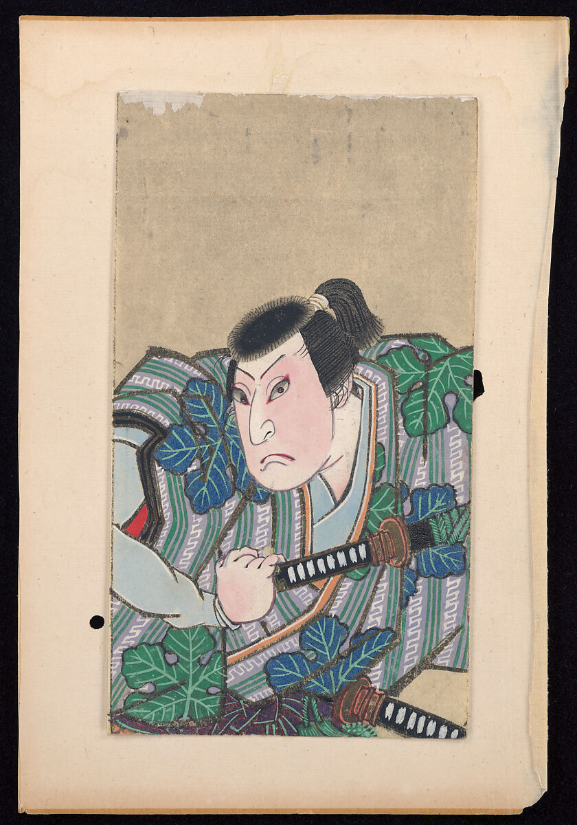Album of Twenty Half-Length Portraits of Actors in Roles, Attributed to Shunbaisai Hokuei 春梅斎北英 (Japanese, active 1829–1837, died 1837), Folding album; ink and color on paper, Japan