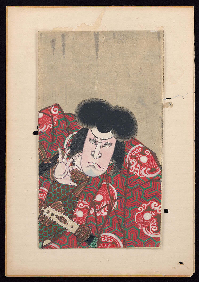 Album of Twenty Half-Length Portraits of Actors in Roles, Attributed to Shunbaisai Hokuei 春梅斎北英 (Japanese, active 1829–1837, died 1837), Folding album; ink and color on paper, Japan
