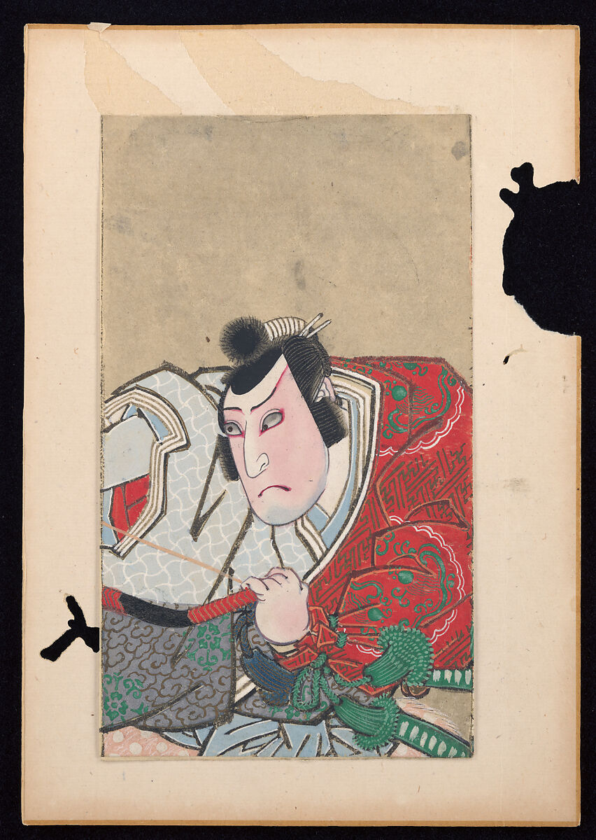Album of Twenty Half-Length Portraits of Actors in Roles, Attributed to Shunbaisai Hokuei 春梅斎北英 (Japanese, active 1829–1837, died 1837), Folding album; ink and color on paper, Japan