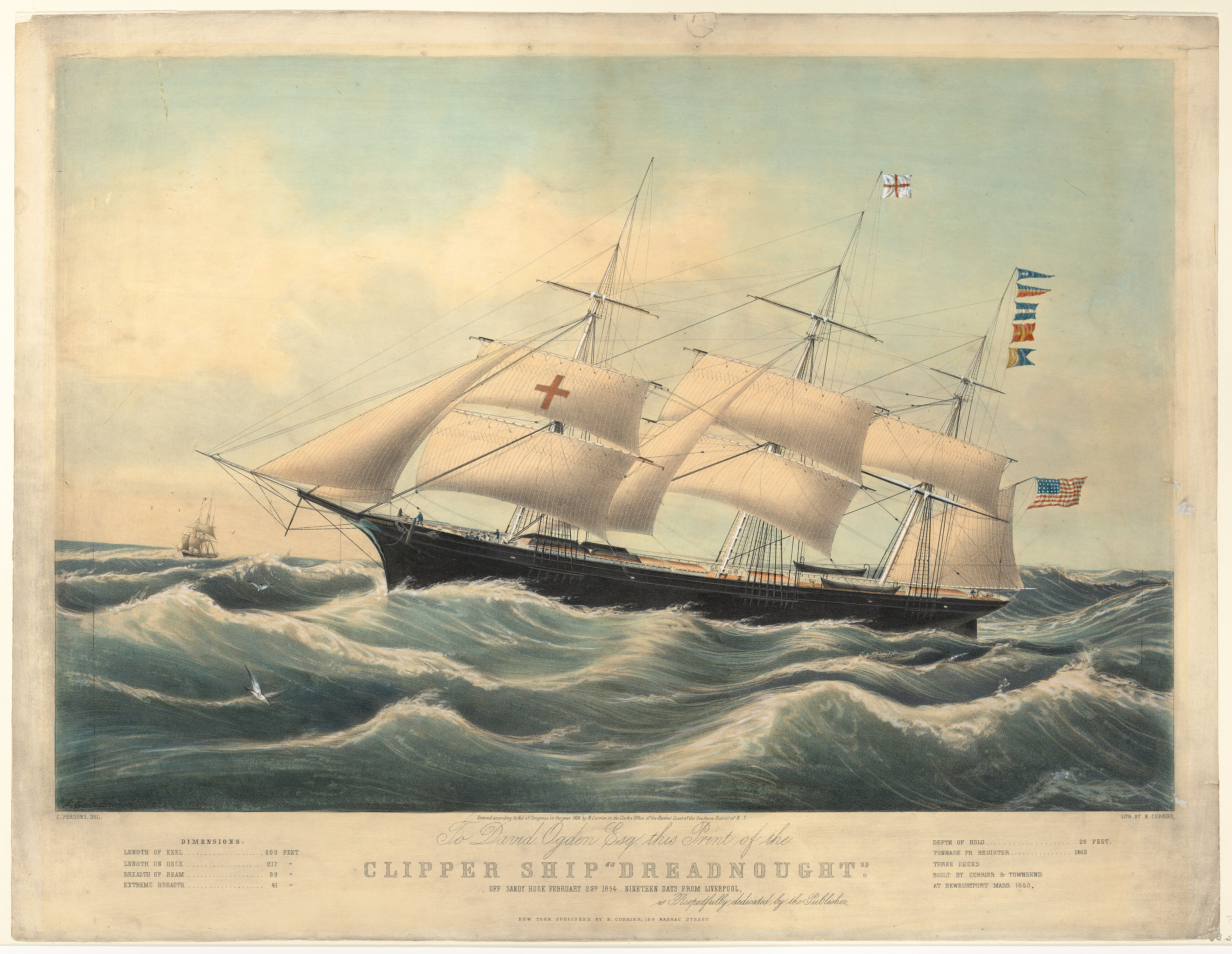 After James E. Buttersworth - Clipper Ship 