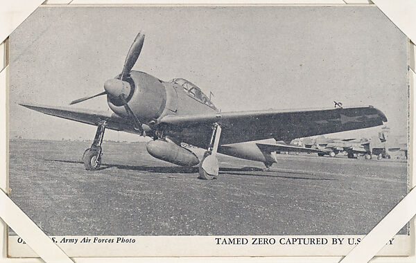 Tamed Zero Captured by U.S. Army from Military--Official Photos cards (W615), Commercial photolithograph 
