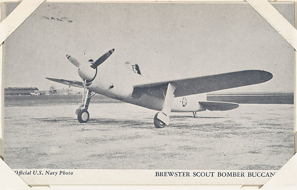 Brewster Scout Bomber Buccaneer from Military--Official Photos cards (W615), Commercial photolithograph 