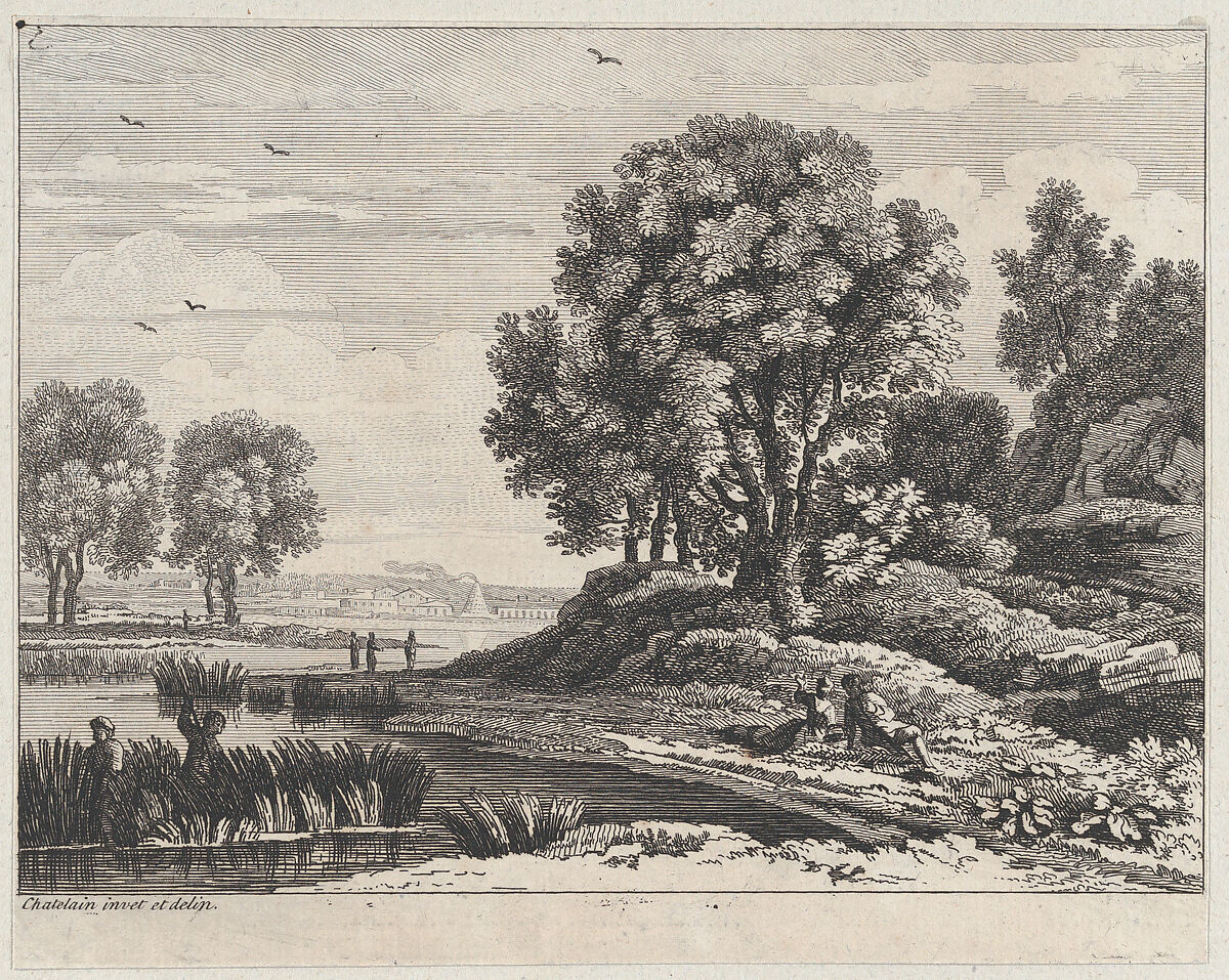 Landscape, Jean-Baptiste-Claude Chatelain (British, London (?) ca. 1710–1758 London), Etching 