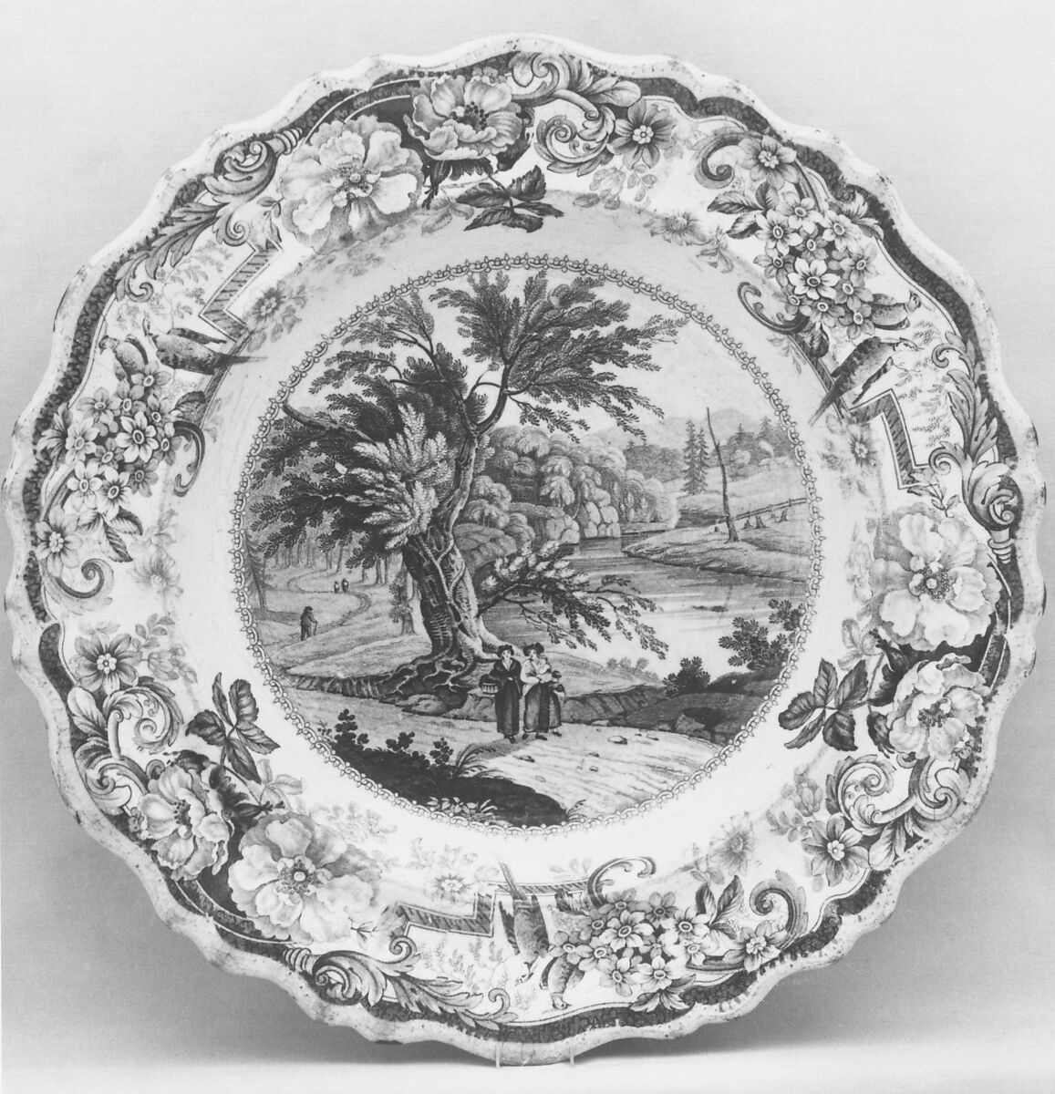 Soup Plate, James and Ralph Clews (British, Cobridge, Stoke-on-Trent, active ca. 1818–36), Earthenware, transfer-printed, British (American market) 