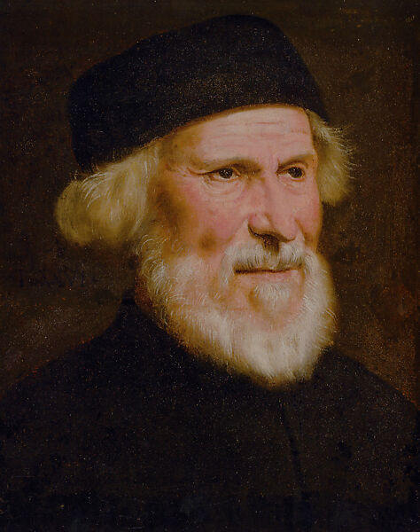 Portrait of an Elderly Man, Jacopo Tintoretto (Jacopo Robusti) (Italian, Venice 1518/19–1594 Venice), Oil on panel, transferred to canvas, laid down on oak panel 