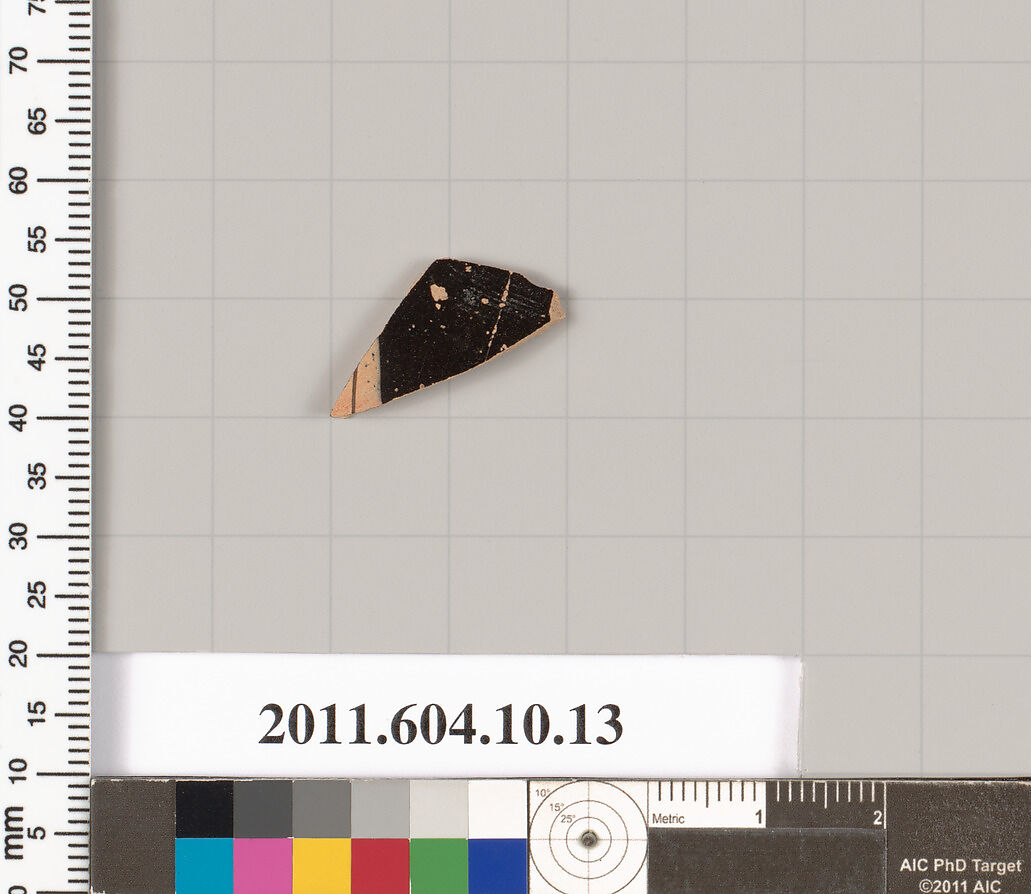 Terracotta fragment of a kylix (drinking cup), Terracotta, Etruscan