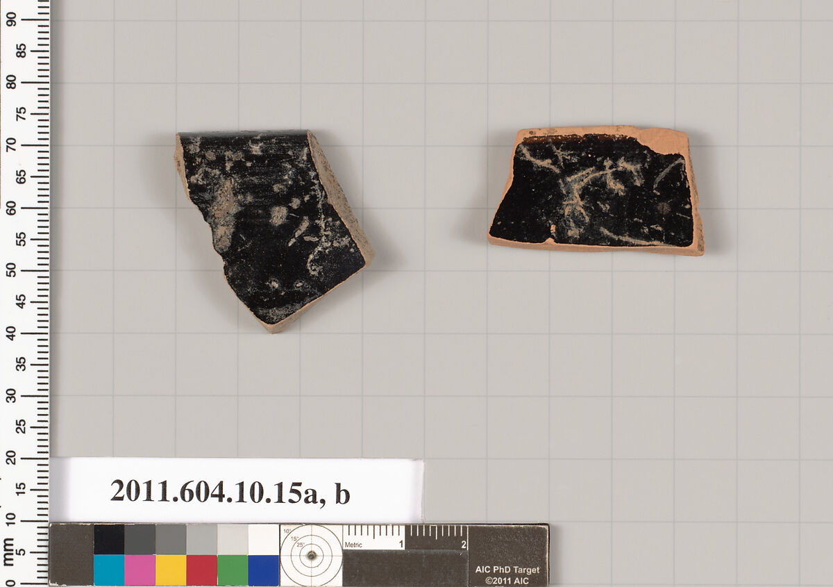 Terracotta rim fragments of kylikes (drinking cups), Terracotta, Etruscan