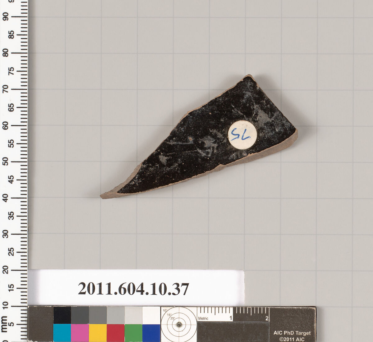 Terracotta fragment of a kylix (drinking cup), Terracotta, Etruscan