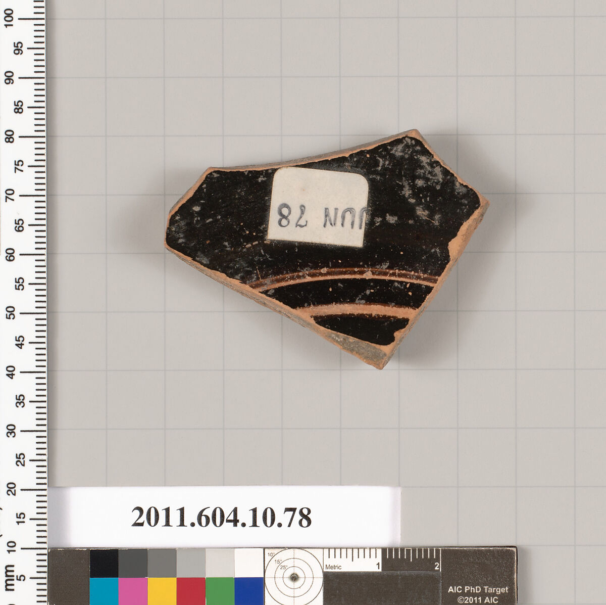 Terracotta fragment of a bowl, Terracotta, Etruscan
