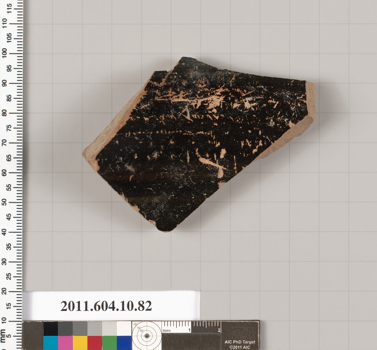Terracotta fragment of a krater (deep bowl), Terracotta, Etruscan