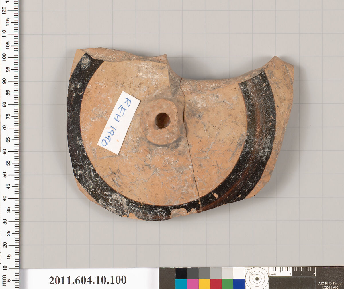 Terracotta fragment of a Genucilia plate, Terracotta, Etruscan, Genucilia