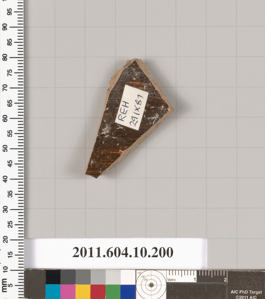 Terracotta fragment from a closed shape, Terracotta, Etruscan