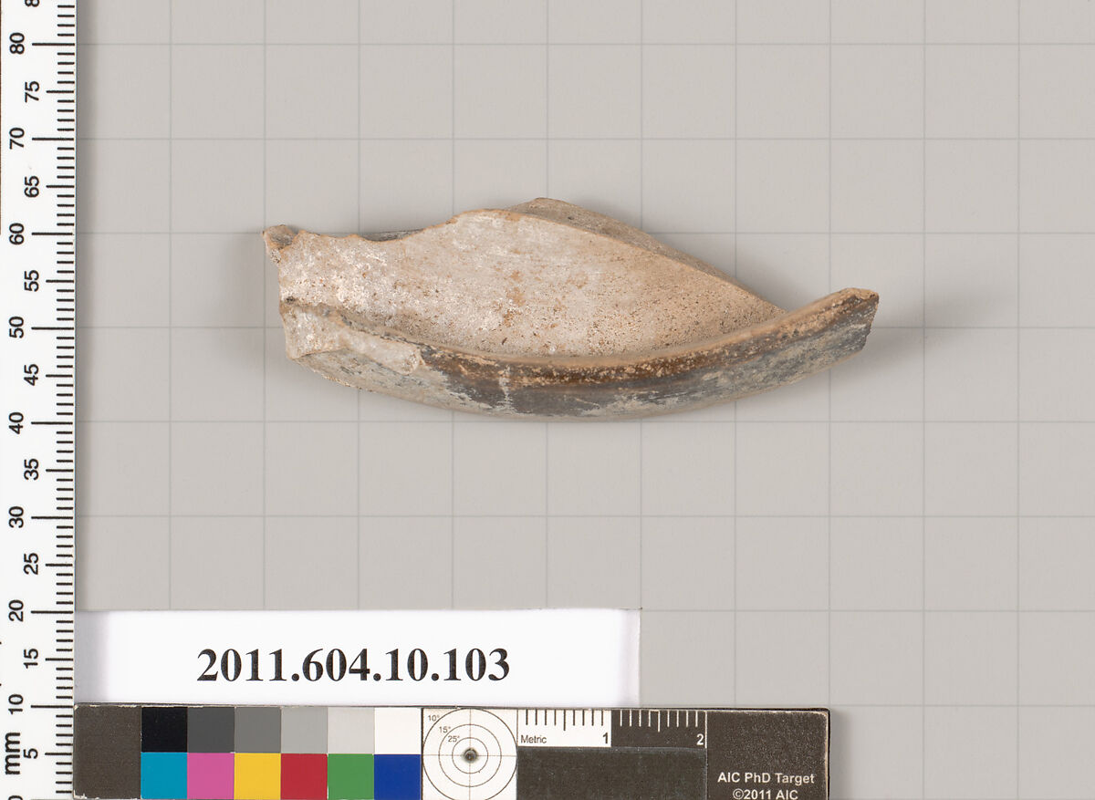 Terracotta fragment of a Genucilia plate, Terracotta, Etruscan, Genucilia