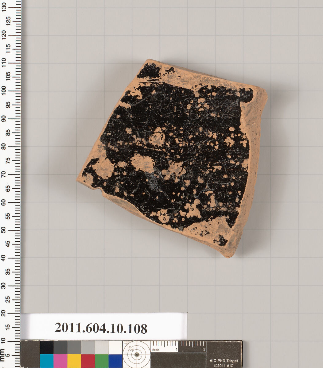 Terracotta fragment of a krater (deep bowl), Terracotta, Etruscan, Faliscan