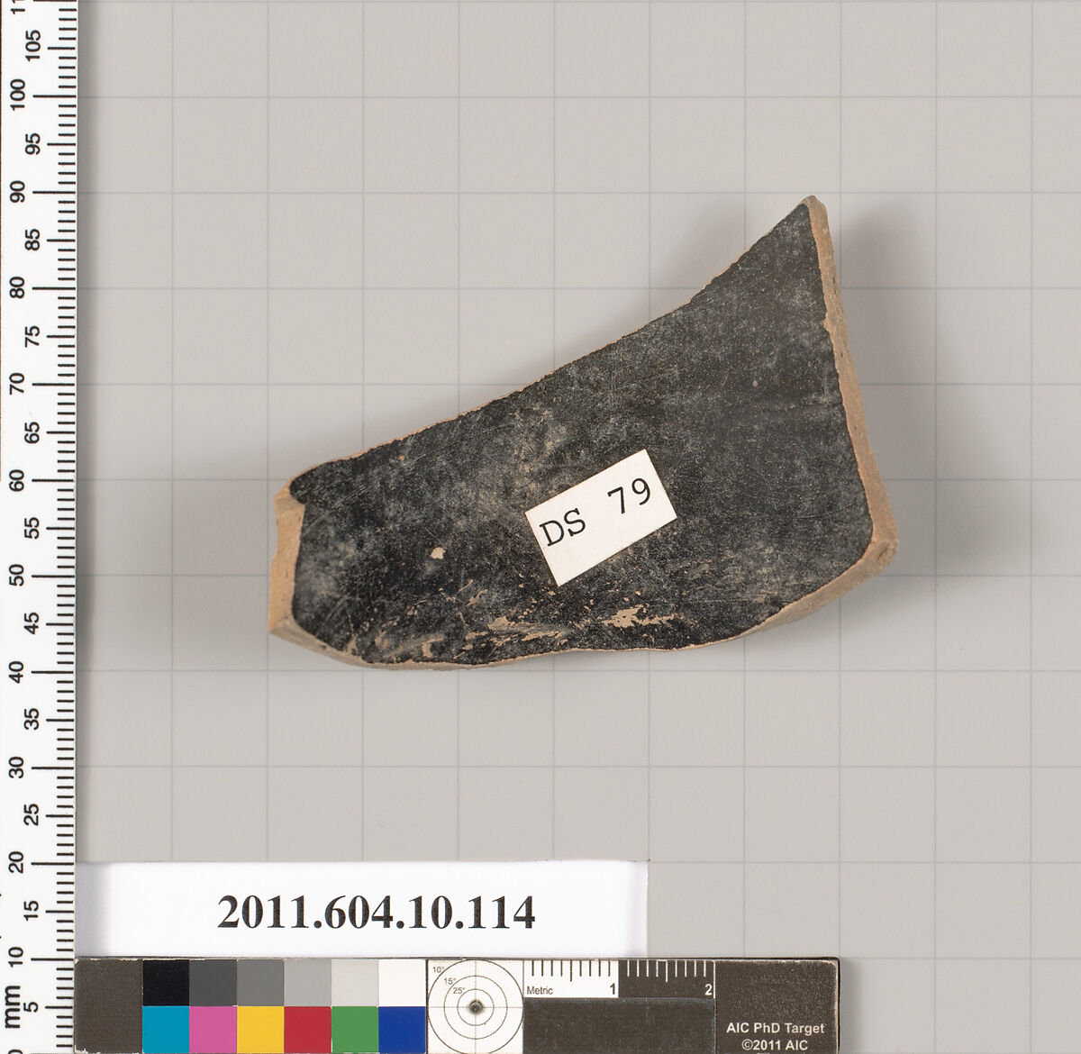 Terracotta fragment of an open shape, Terracotta, Etruscan