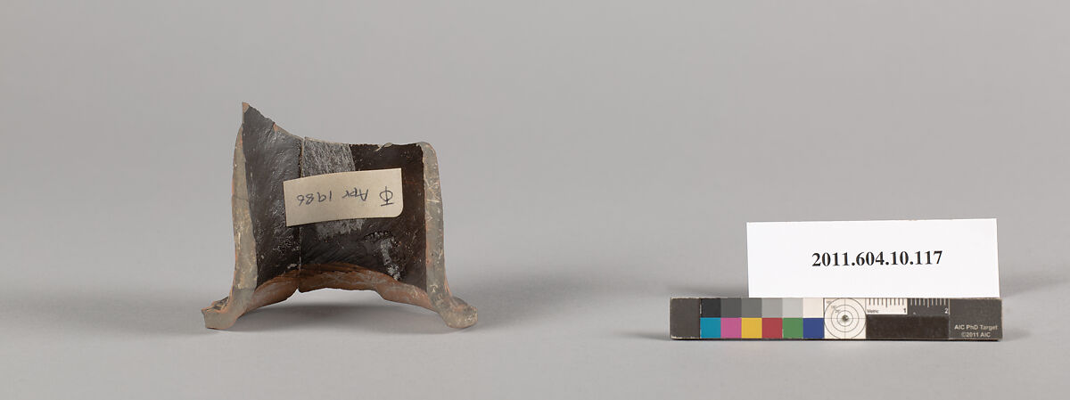 Terracotta fragment of a pelike (jar), Terracotta, Etruscan