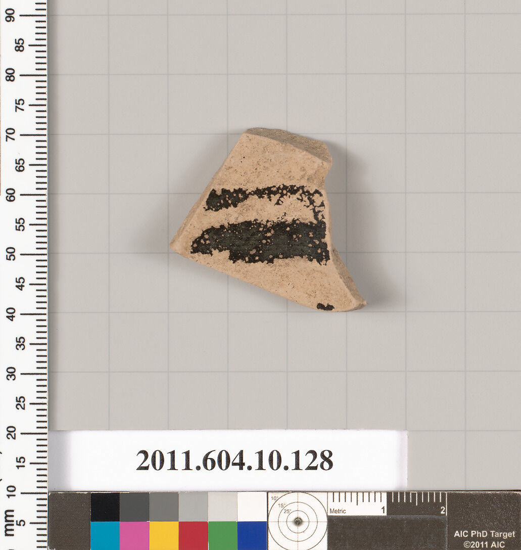 Terracotta fragment of an oinochoe (jug), Terracotta, Etruscan