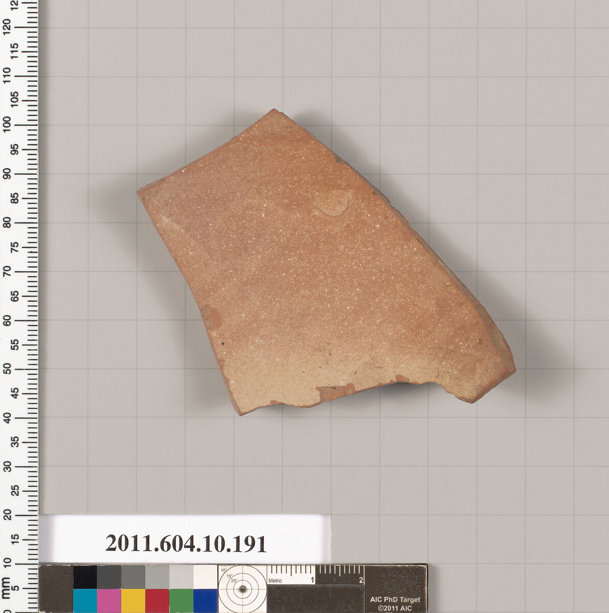 Terracotta fragment from a closed shape, Terracotta, Etruscan