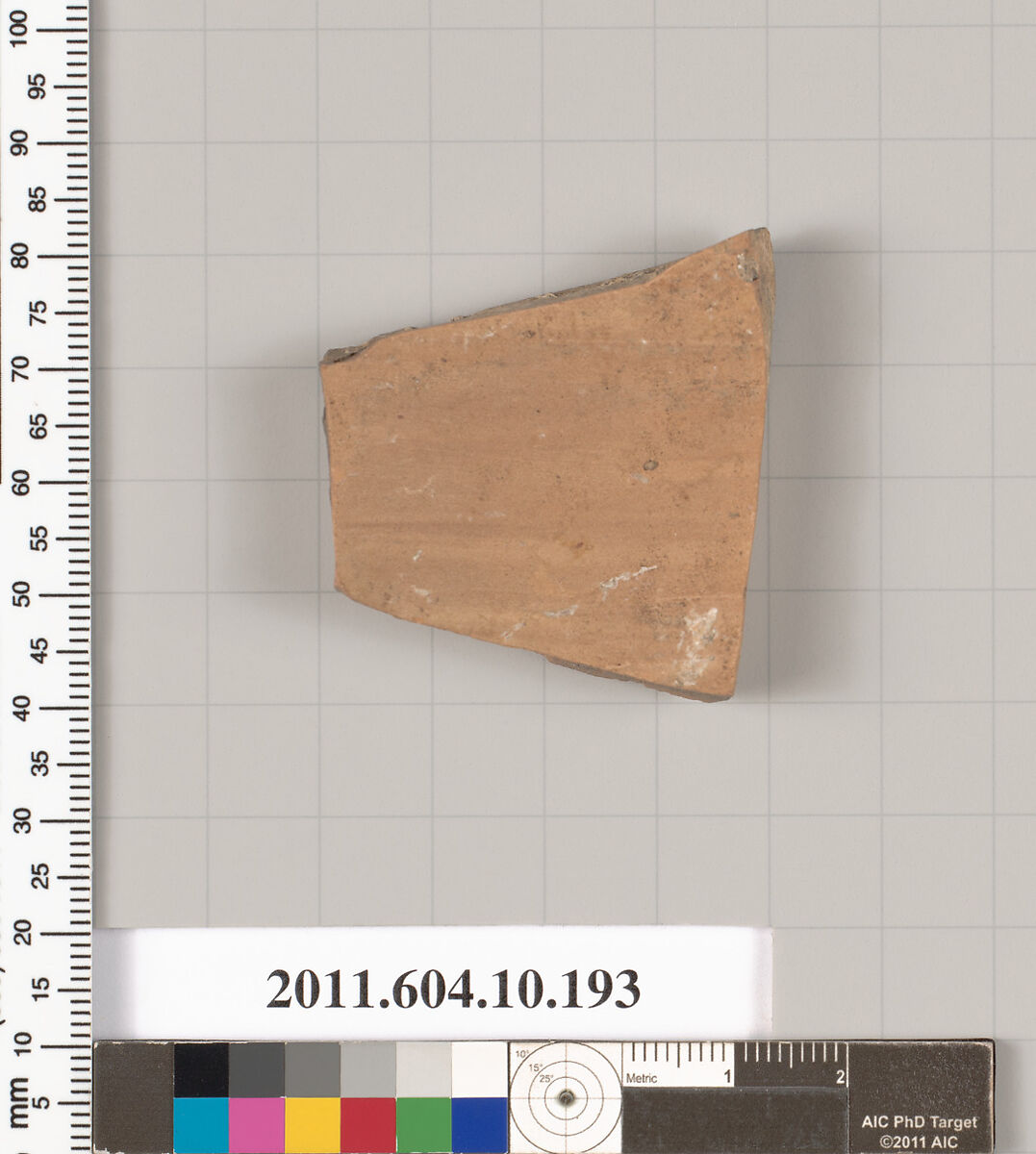 Terracotta fragment from a closed shape, Terracotta, Etruscan
