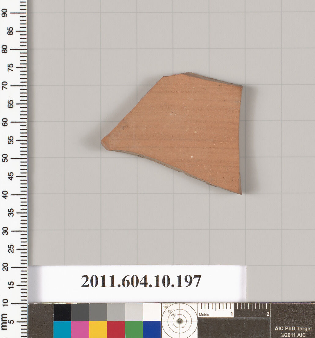 Terracotta fragment from a closed shape, Terracotta, Etruscan
