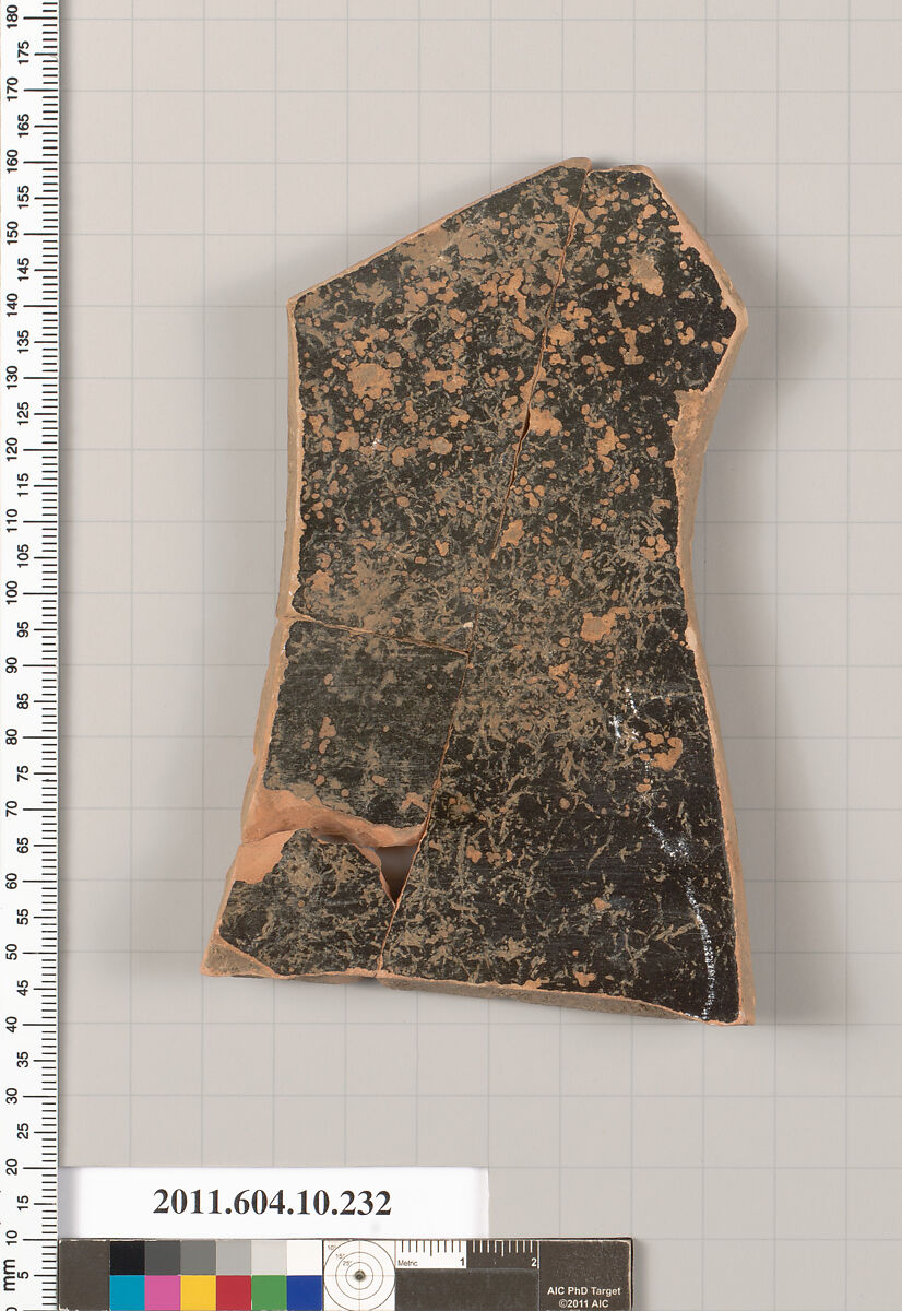 Terracotta fragment of a krater (deep bowl)?, Terracotta, Etruscan