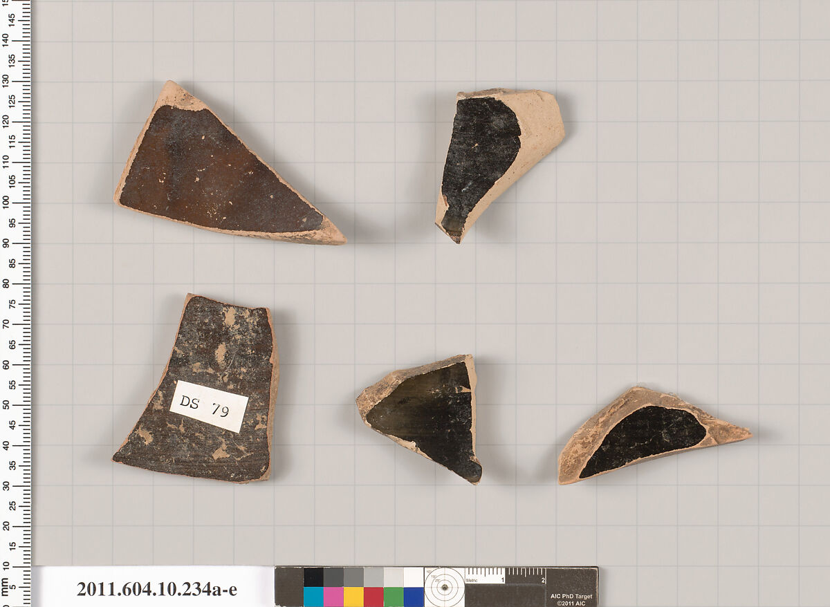 Terracotta fragments from open shapes, Terracotta, Etruscan
