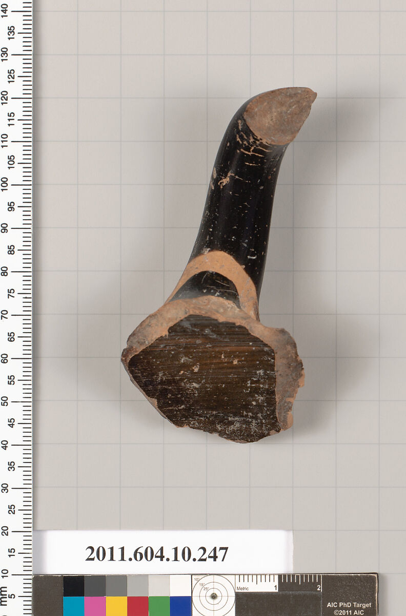Terracotta fragment of a krater (deep bowl)?, Terracotta, Etruscan