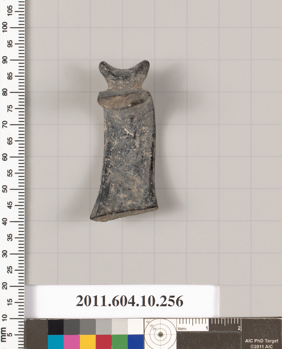 Terracotta fragment of a handle, Terracotta, Etruscan