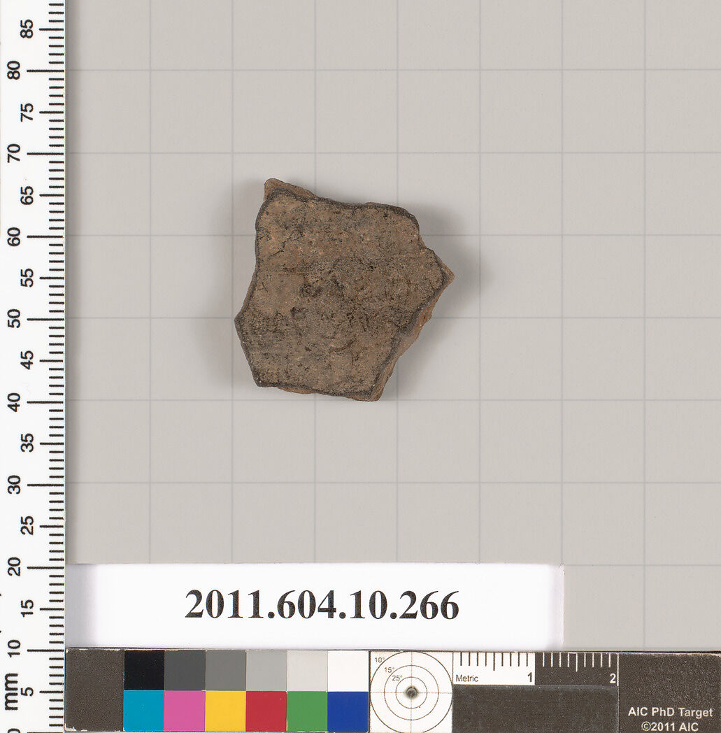 Terracotta fragment of an undetermined shape, Terracotta, Etruscan