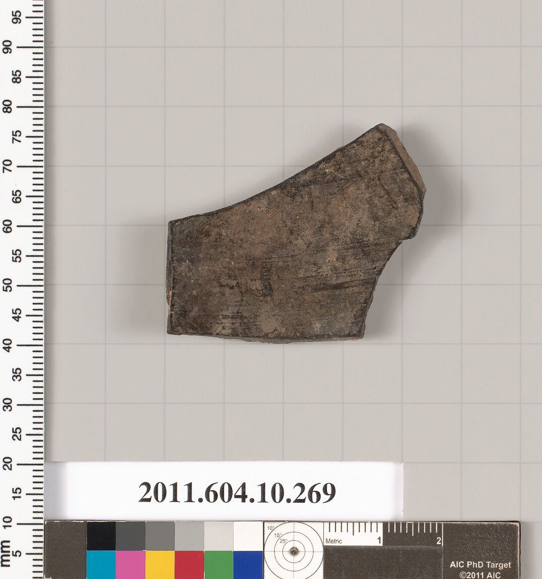 Terracotta fragment of an undetermined shape, Terracotta, Etruscan