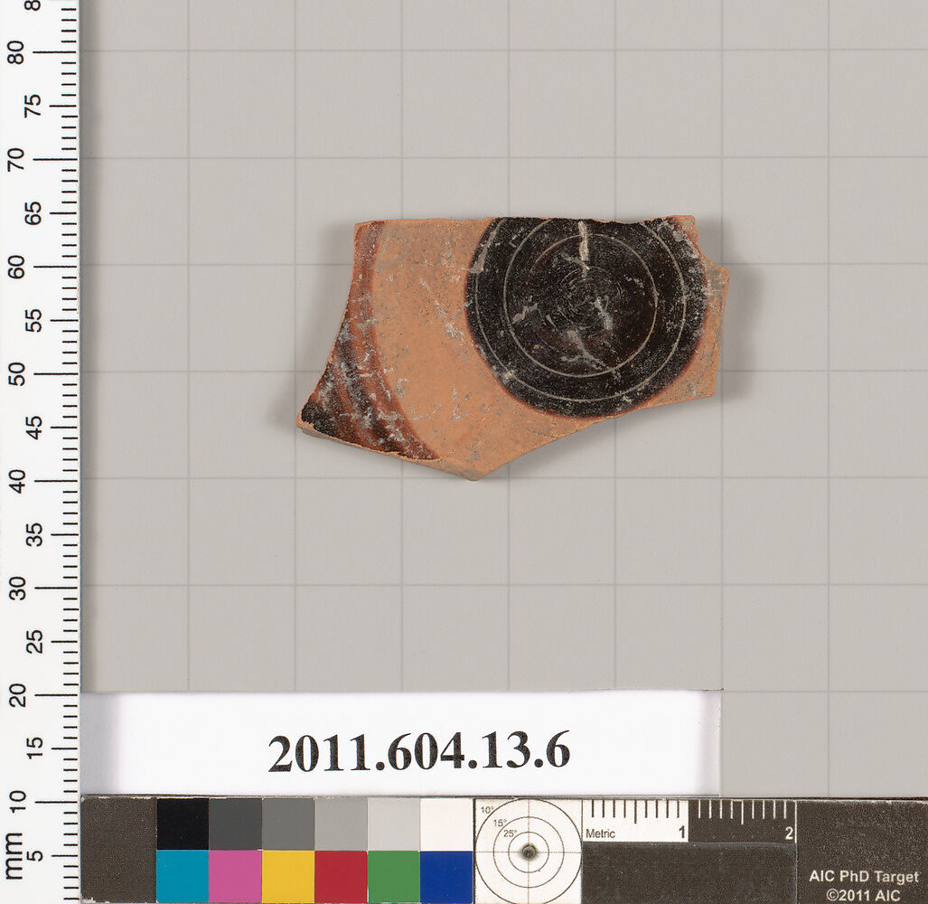 Terracotta fragment of an undetermined shape, Terracotta, East Greek, Clazomenian?