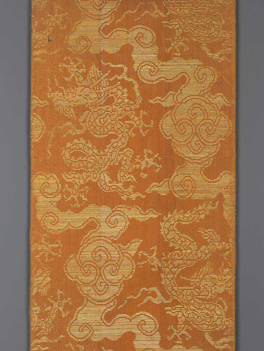 Sutra cover, Plain-weave silk with supplementary weft patterning, China 